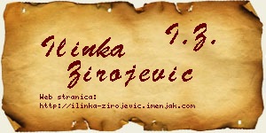 Ilinka Zirojević vizit kartica